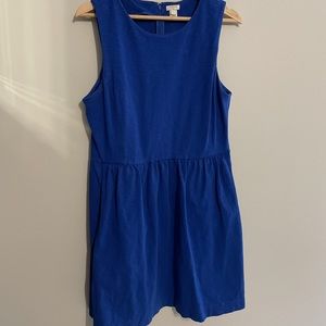 LOT Two J. Crew sleeveless mini aline dresses with pockets. Blue, coral